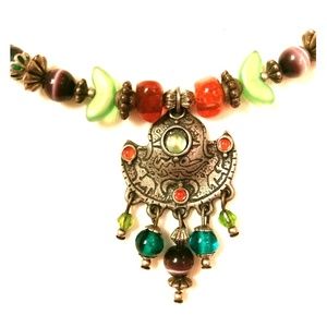 Beaded choker necklace